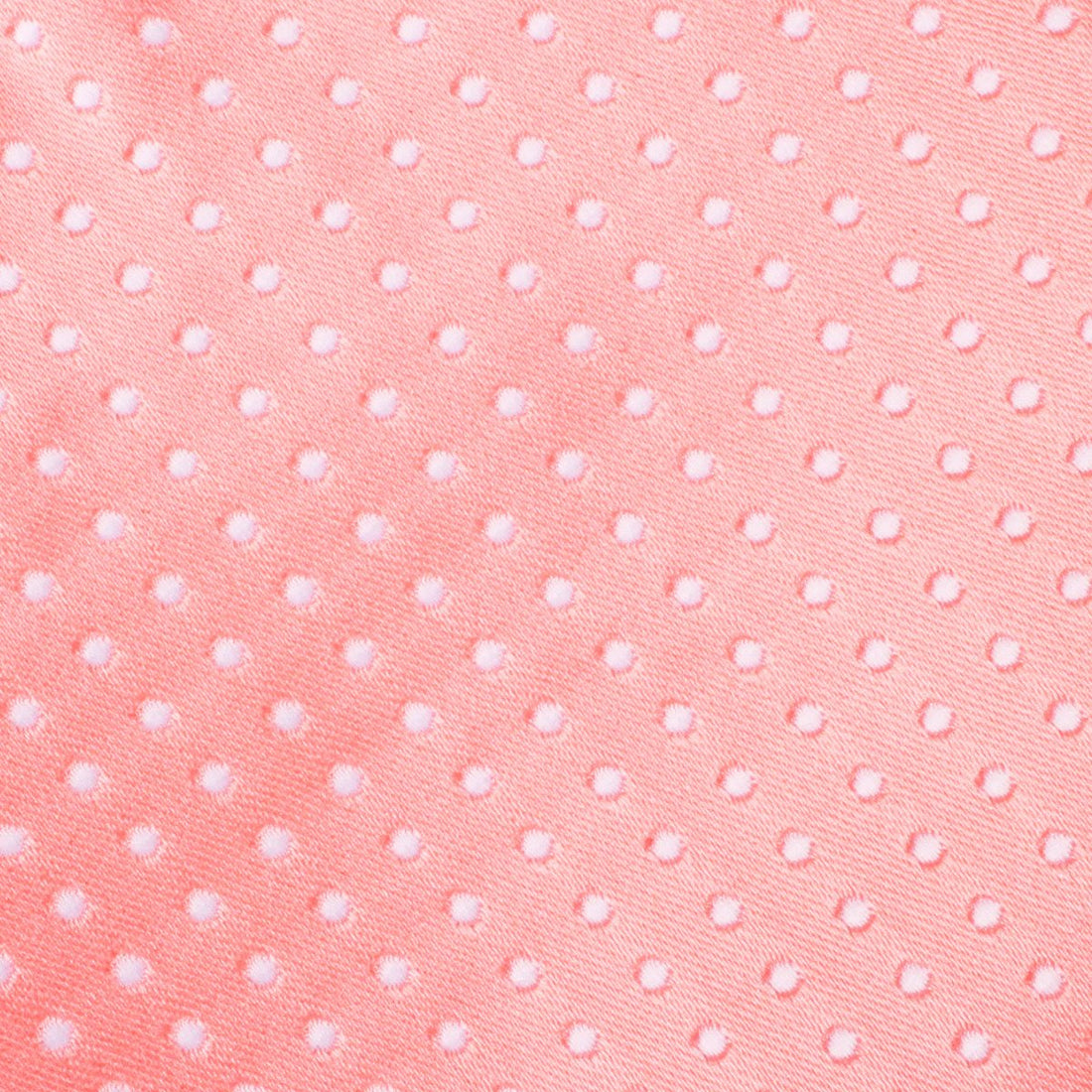 Peach Mini Polka Dots Pocket Square Fabric