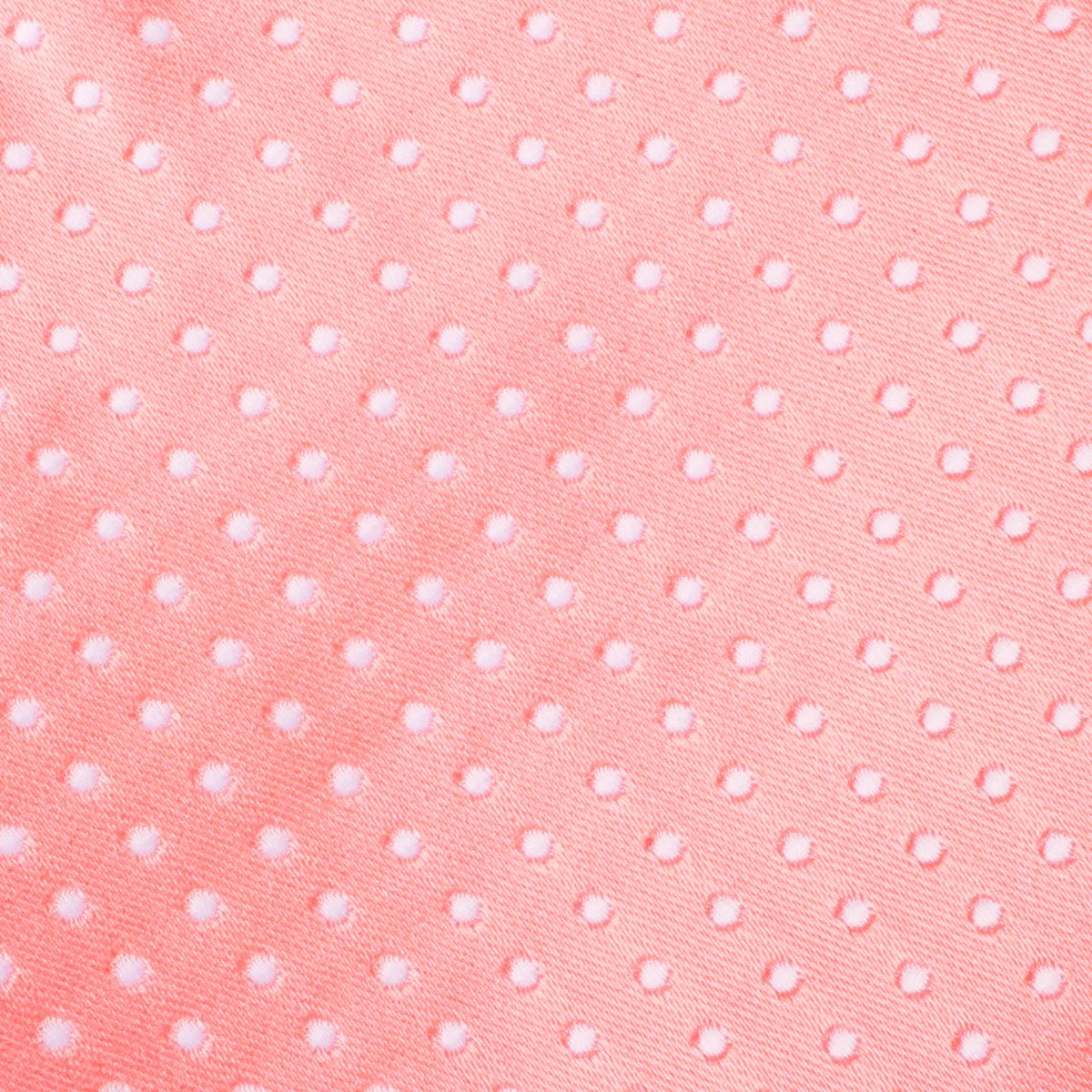 Peach Mini Polka Dots Pocket Square Fabric