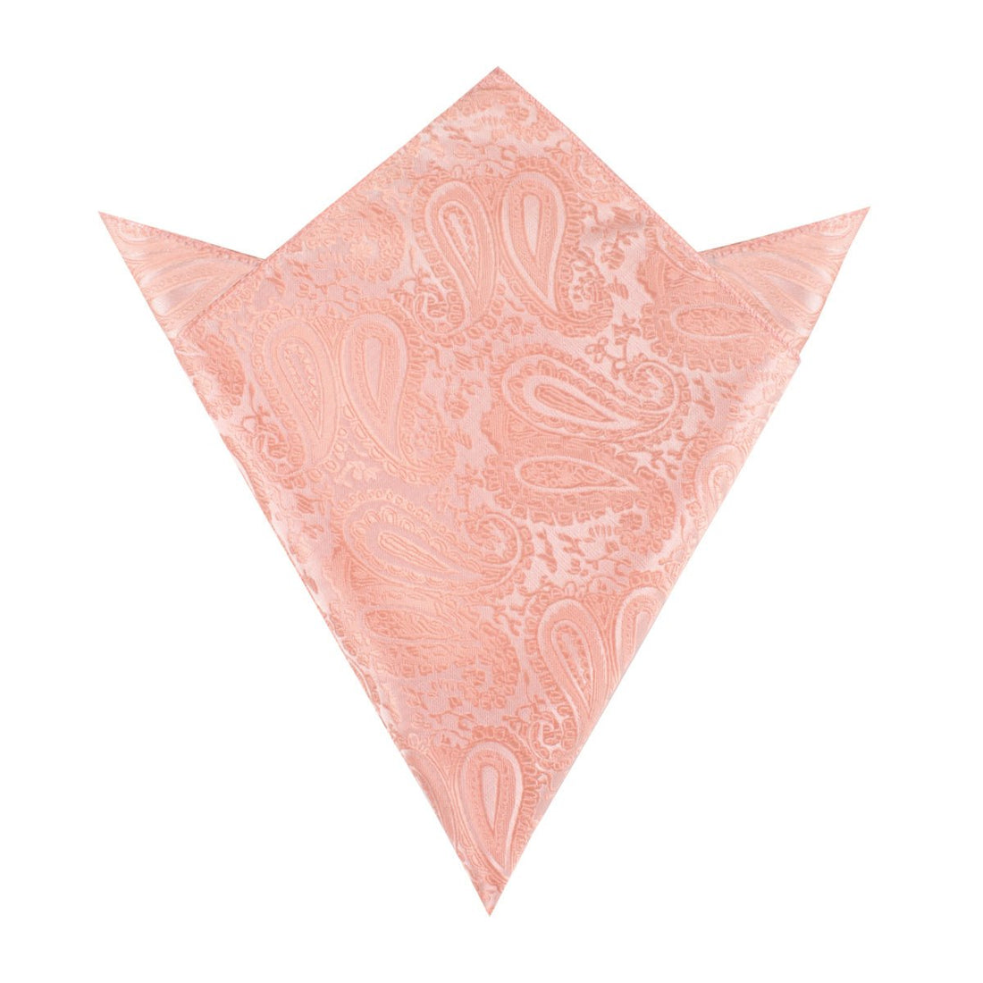 Peach Paisley Pocket Square