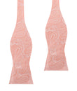 Peach Paisley Self Bow Tie