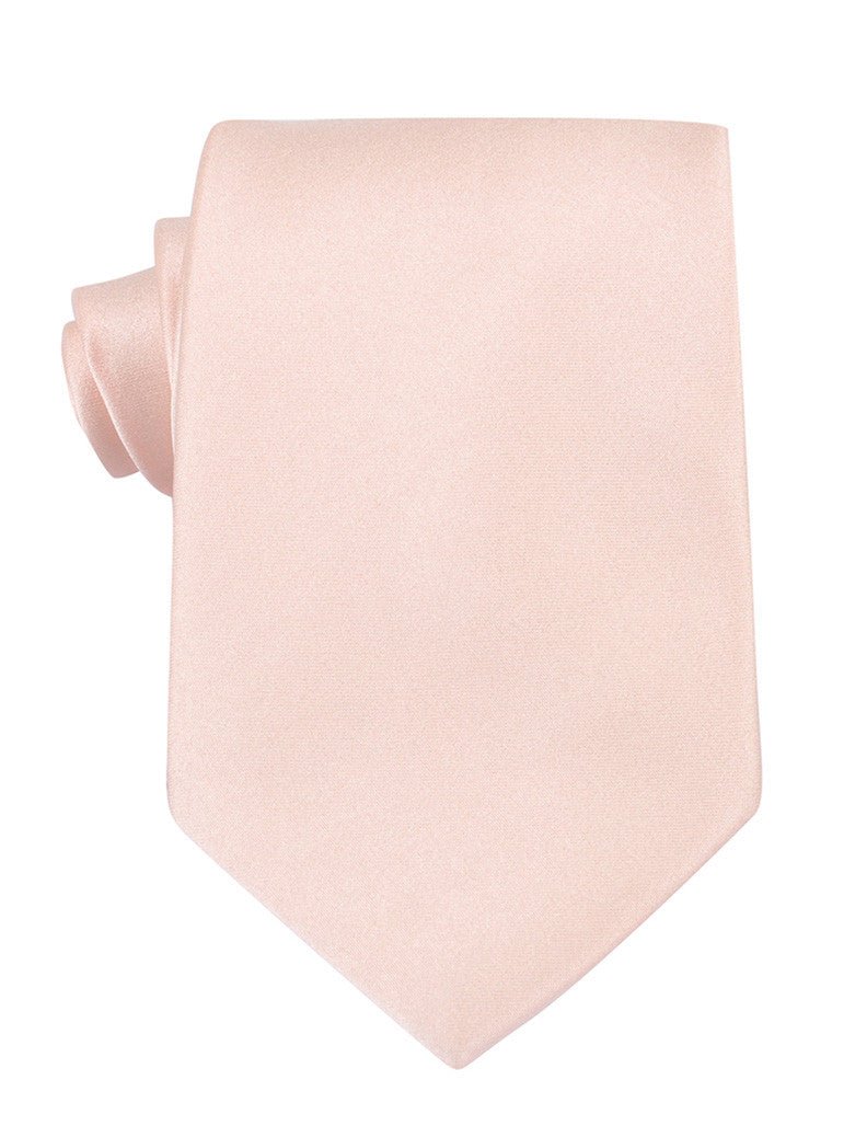 Peach Satin Necktie