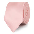 Peach Slub Skinny Ties