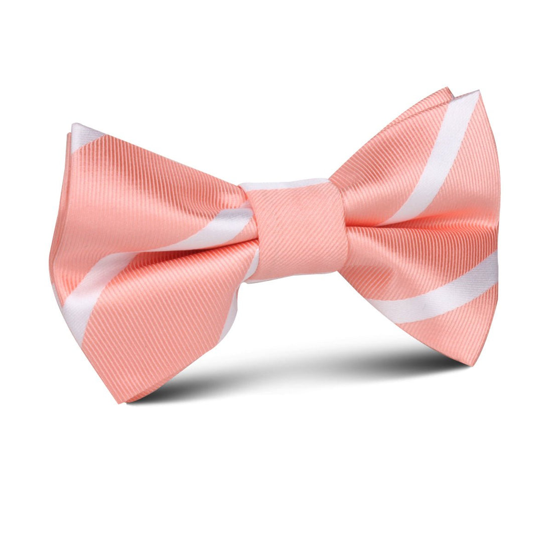 Peach Striped Kids Bow Tie