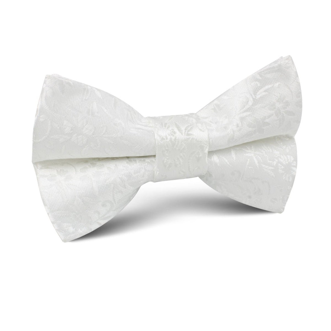 Pearl White Paris Floral Kids Bow Tie