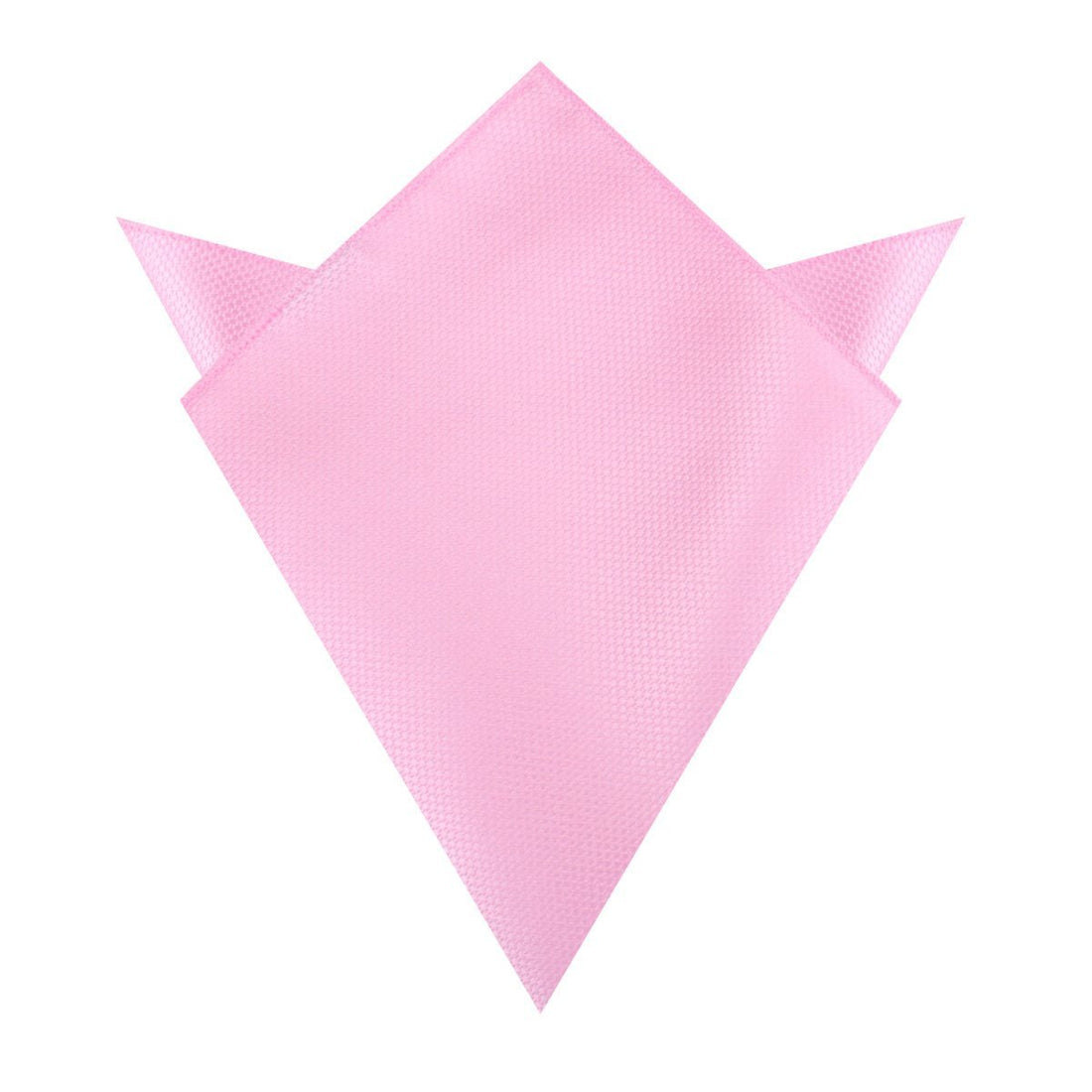 Peony Pink Basket Weave Pocket Square