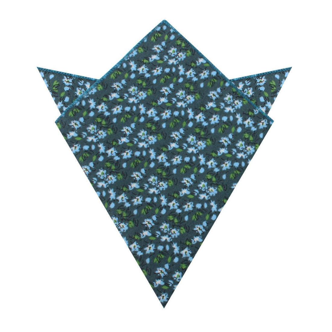 Periwinkle Floral Pocket Square