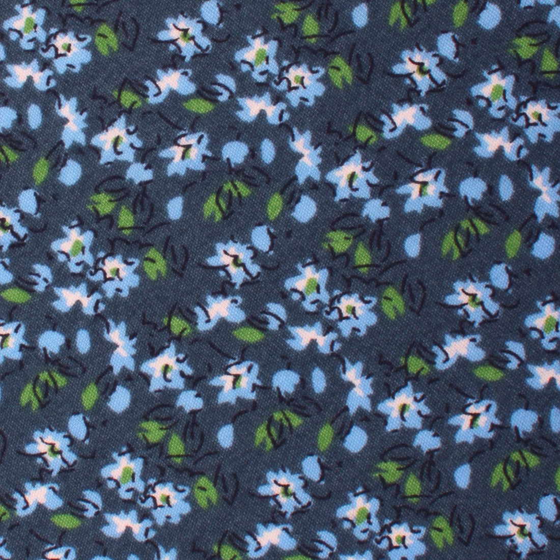 Periwinkle Floral Pocket Square Fabric