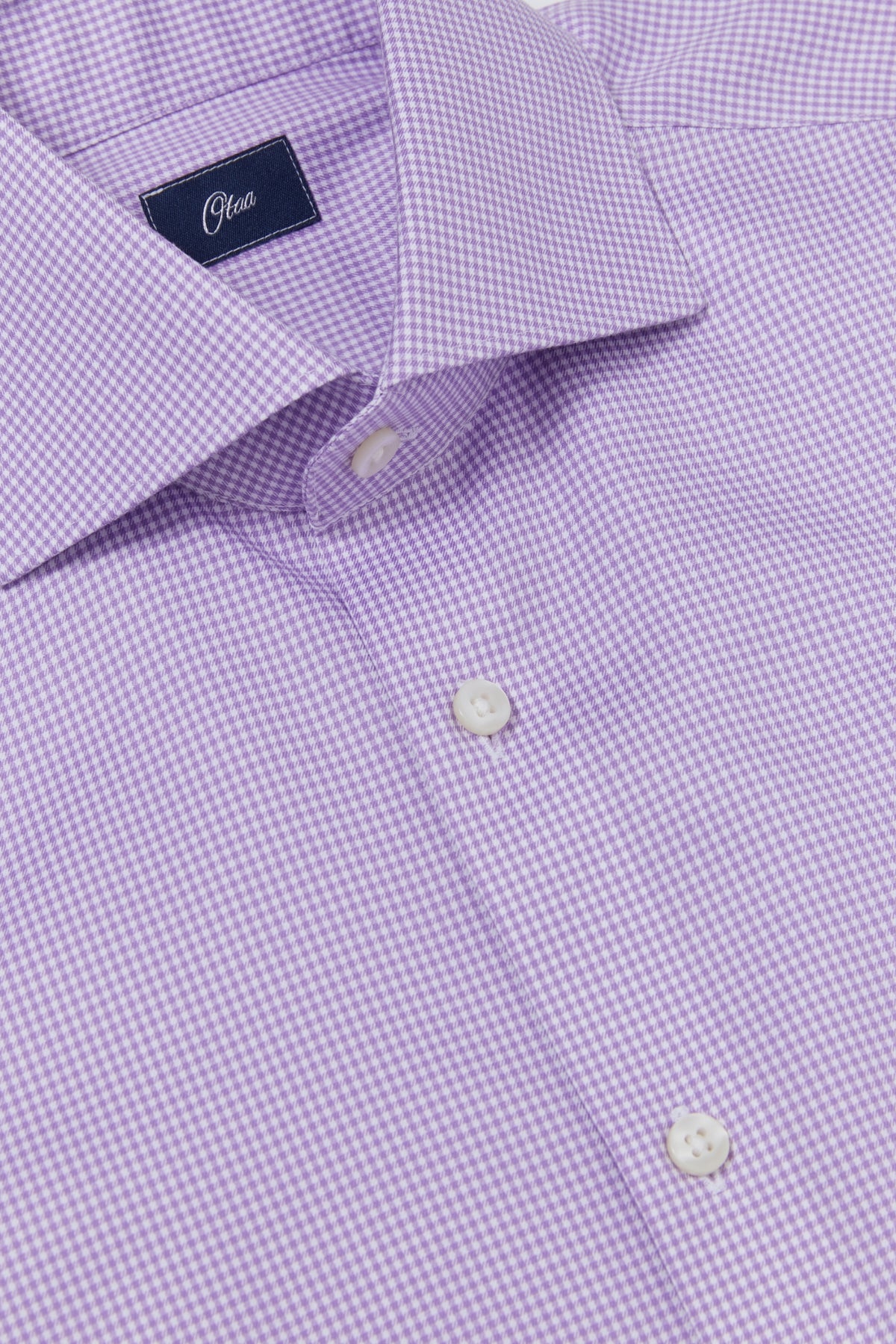 Perry Purple Gingham Twill Non-Iron Shirt