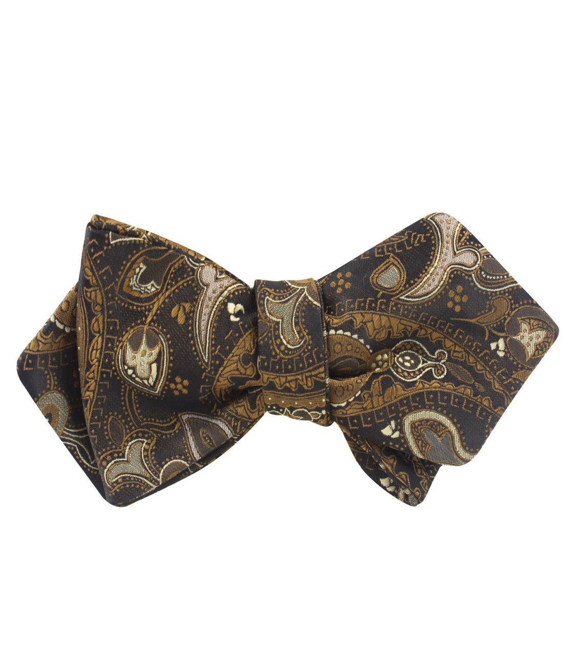 Persian Paisley Brown Diamond Self Bowtie