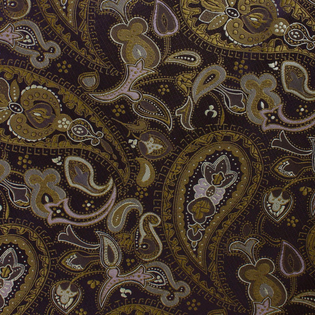 Persian Paisley Brown Fabric Necktie