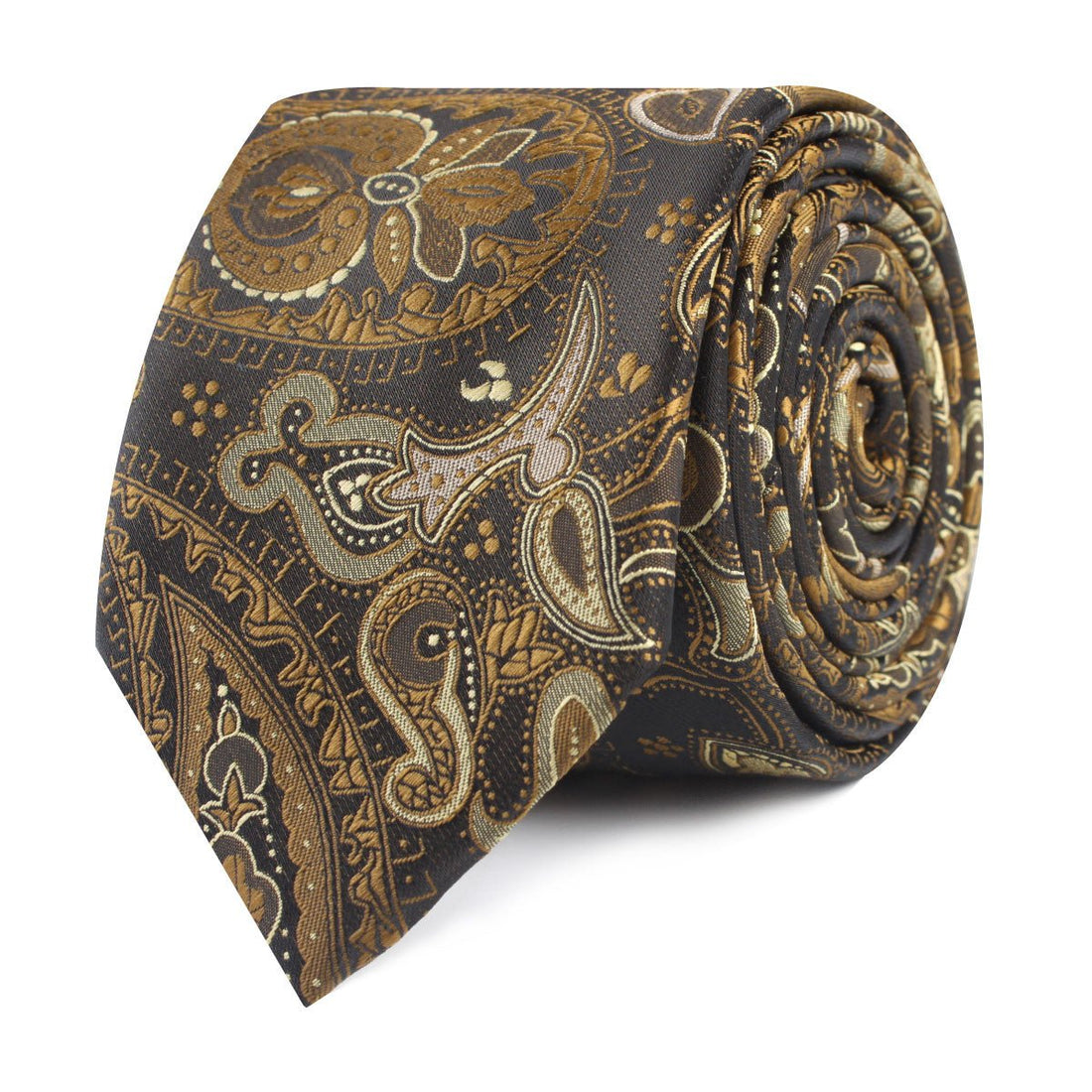 Persian Paisley Brown Slim Tie