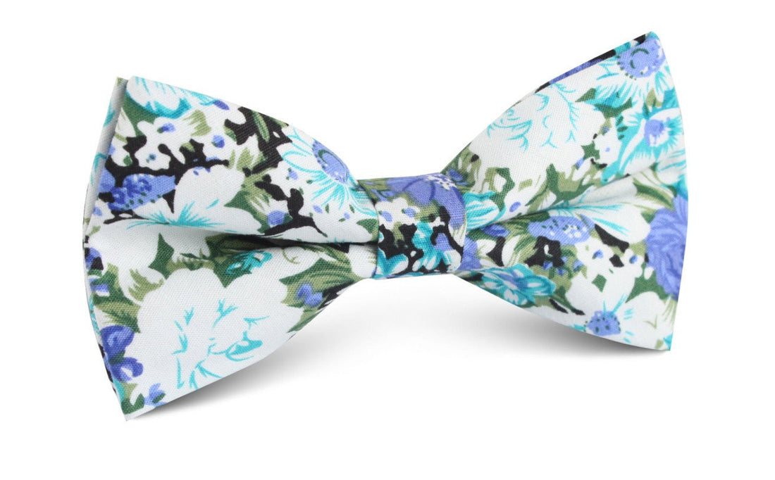 Pianosa Purple Floral Bow Tie