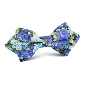 Pianosa Purple Floral Diamond Bow Tie