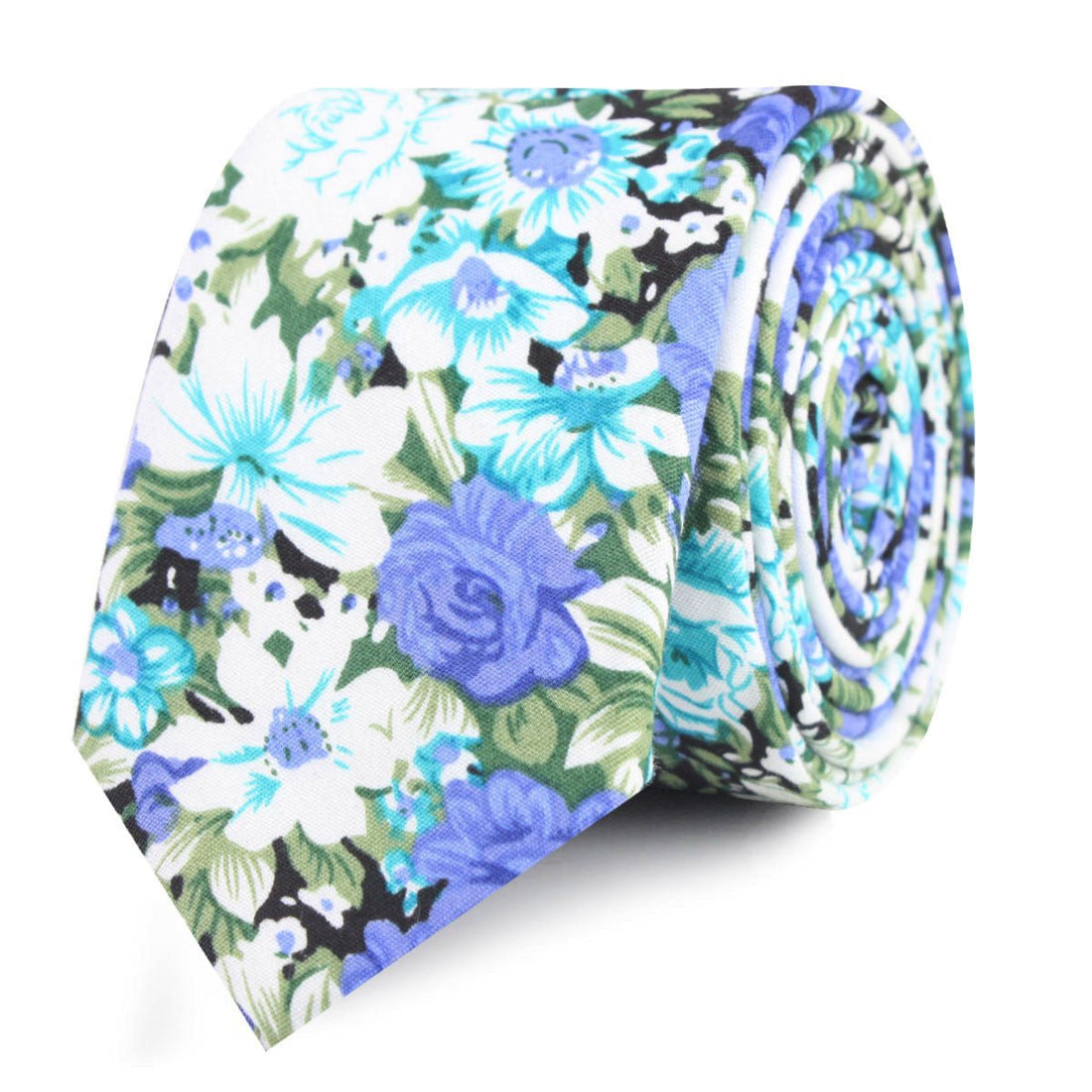 Pianosa Purple Floral Slim Tie