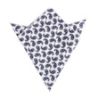 Picasso White on Blue Paisley Pocket Square