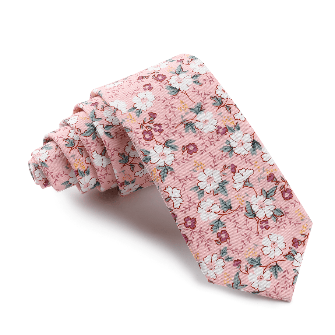 Pink Sakura Blossom Skinny Tie