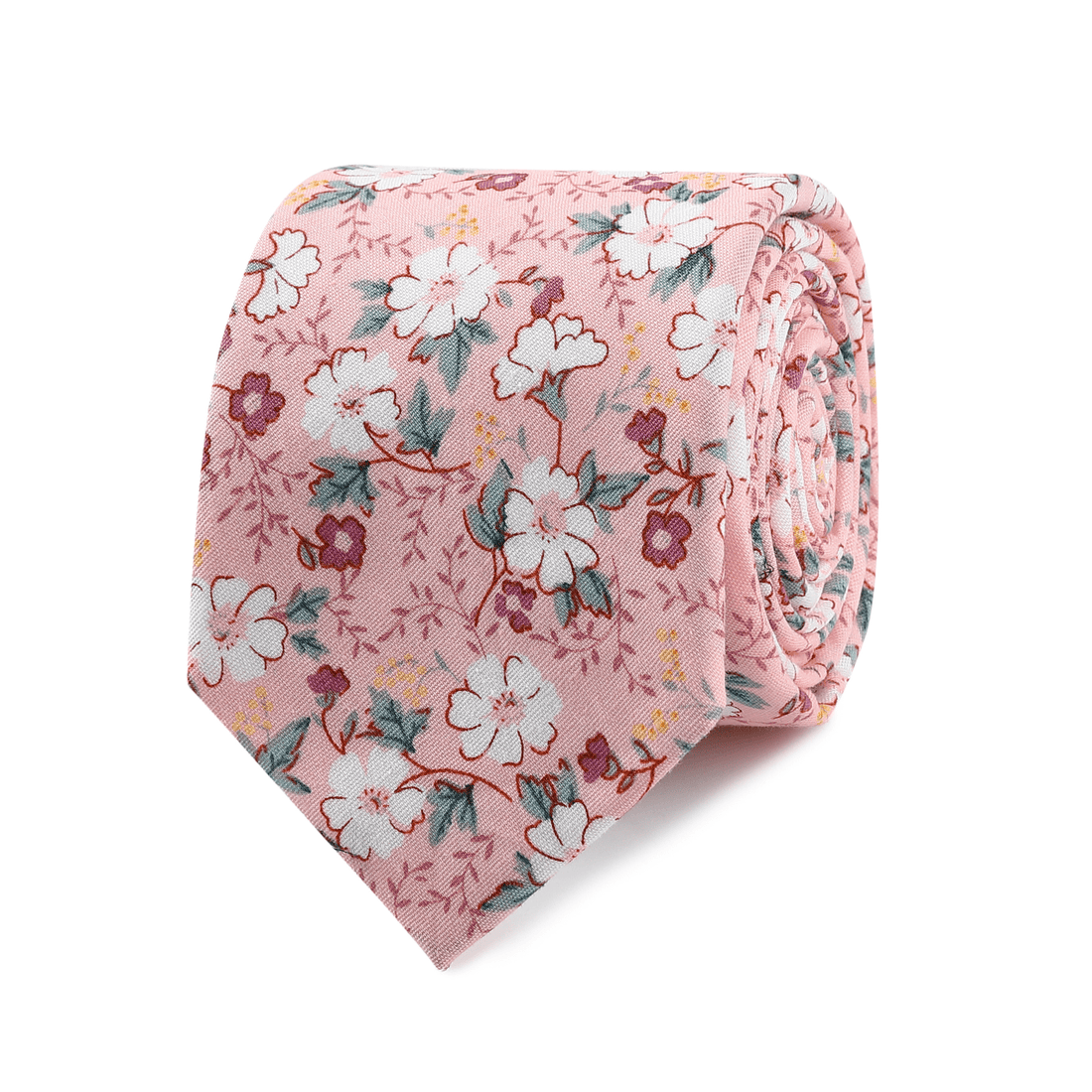 Pink Sakura Blossom Skinny Tie