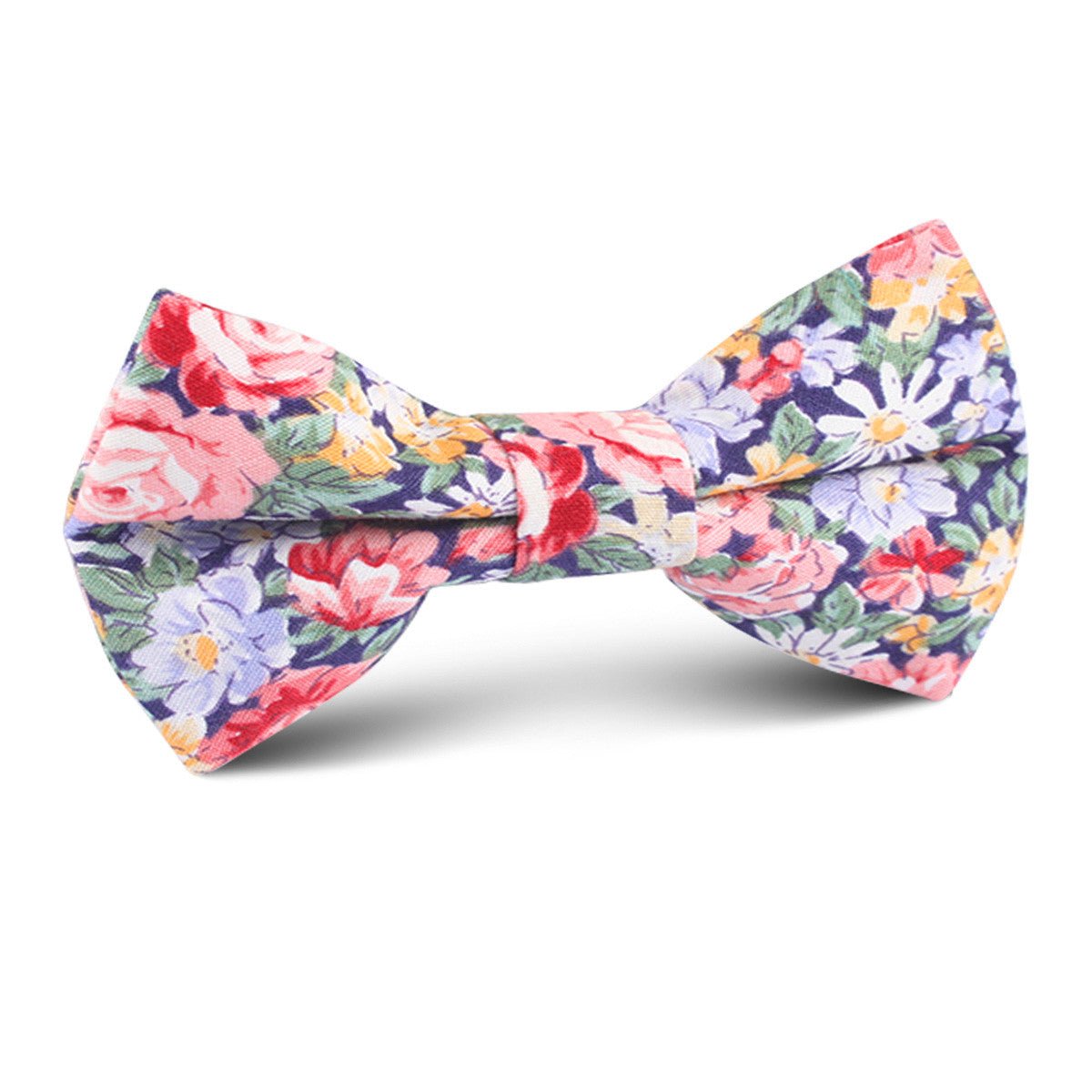 Pink Chrysanthemum Floral Kids Bow Tie