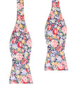 Pink Chrysanthemum Floral Self Bow Tie