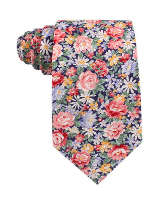 Pink Chrysanthemum Floral Tie