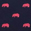 Pink Hippo Self Bow Tie Fabric