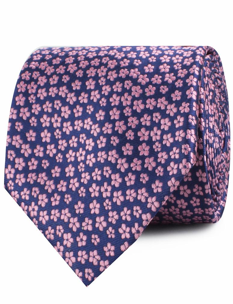 Pink Plum Blossom Floral Neckties