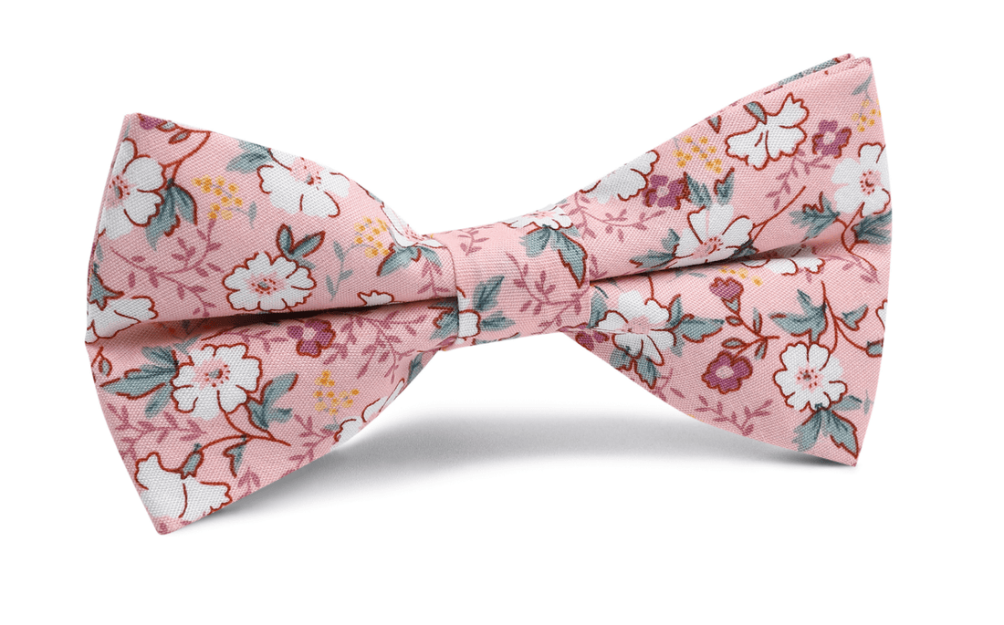 Pink Sakura Blossom Bow Tie