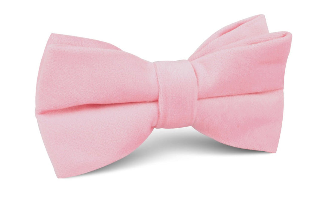 Pink Velvet Bow Tie