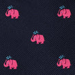 Pink Water Elephant Bow Tie Fabric