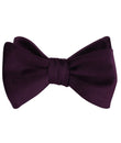 Plum Purple Velvet Self Tied Bow Tie