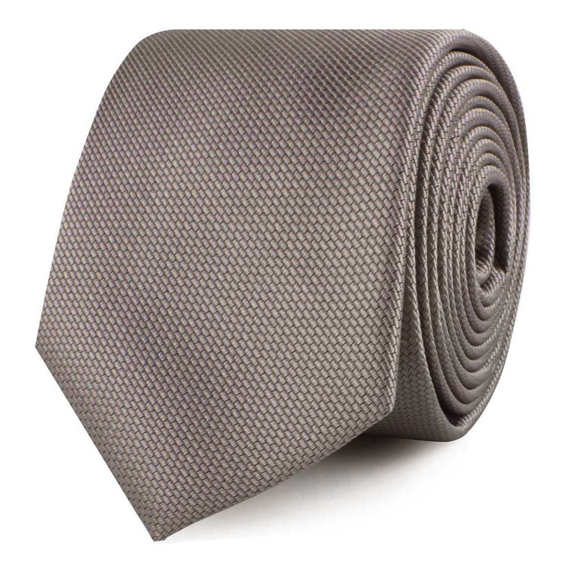 Portobello Beige Weave Skinny Ties