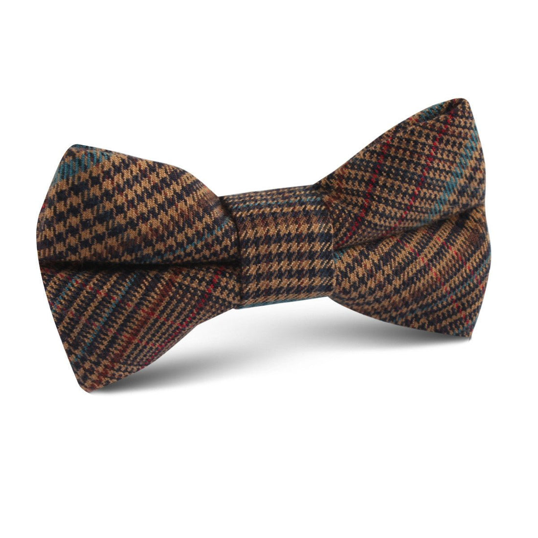 Prince of Wales Brown Kids Bow Tie