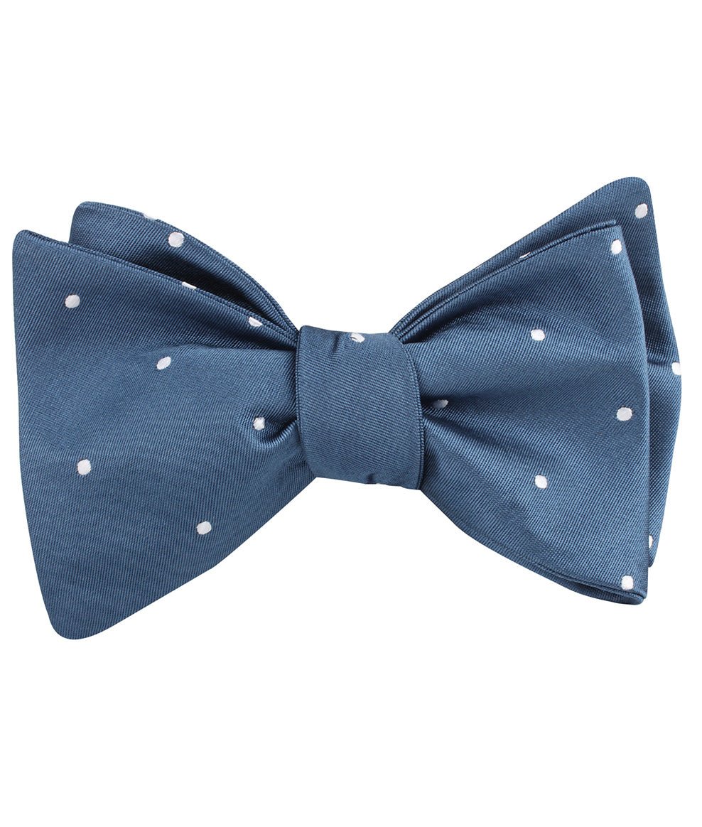 Prussian Polka Dots Self Tied Bow Tie