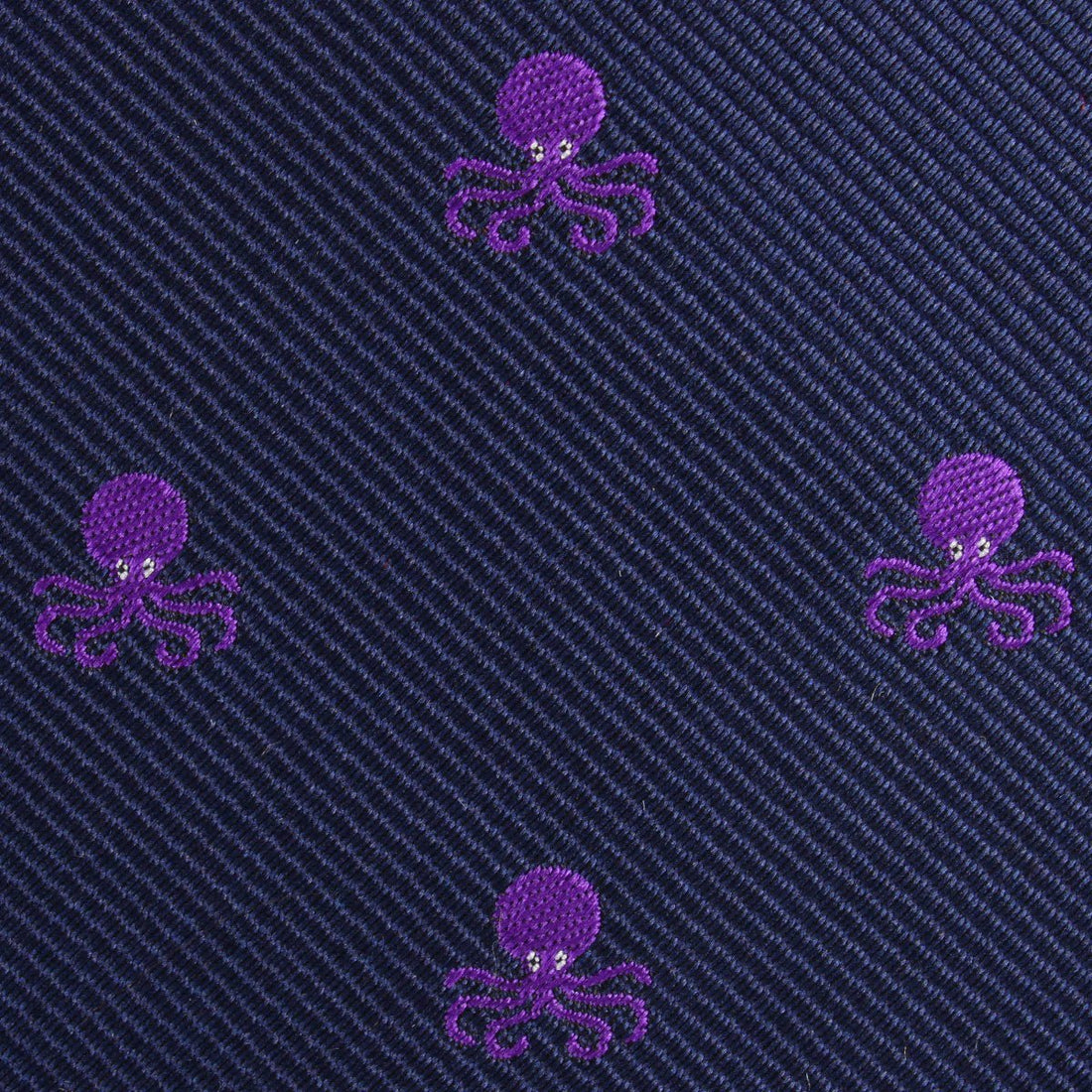 Purple Octopus Fabric Pocket Square