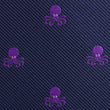 Purple Octopus Fabric Self Bowtie