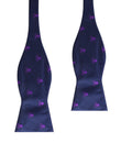 Purple Octopus Self Bow Tie