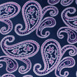 Qajar Dynasty Purple Paisley Skinny Tie Fabric