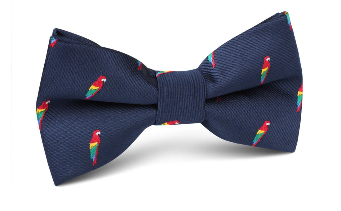 Rainbow Parrot Bow Tie