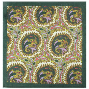 Rambling Rose Wool Pocket Square