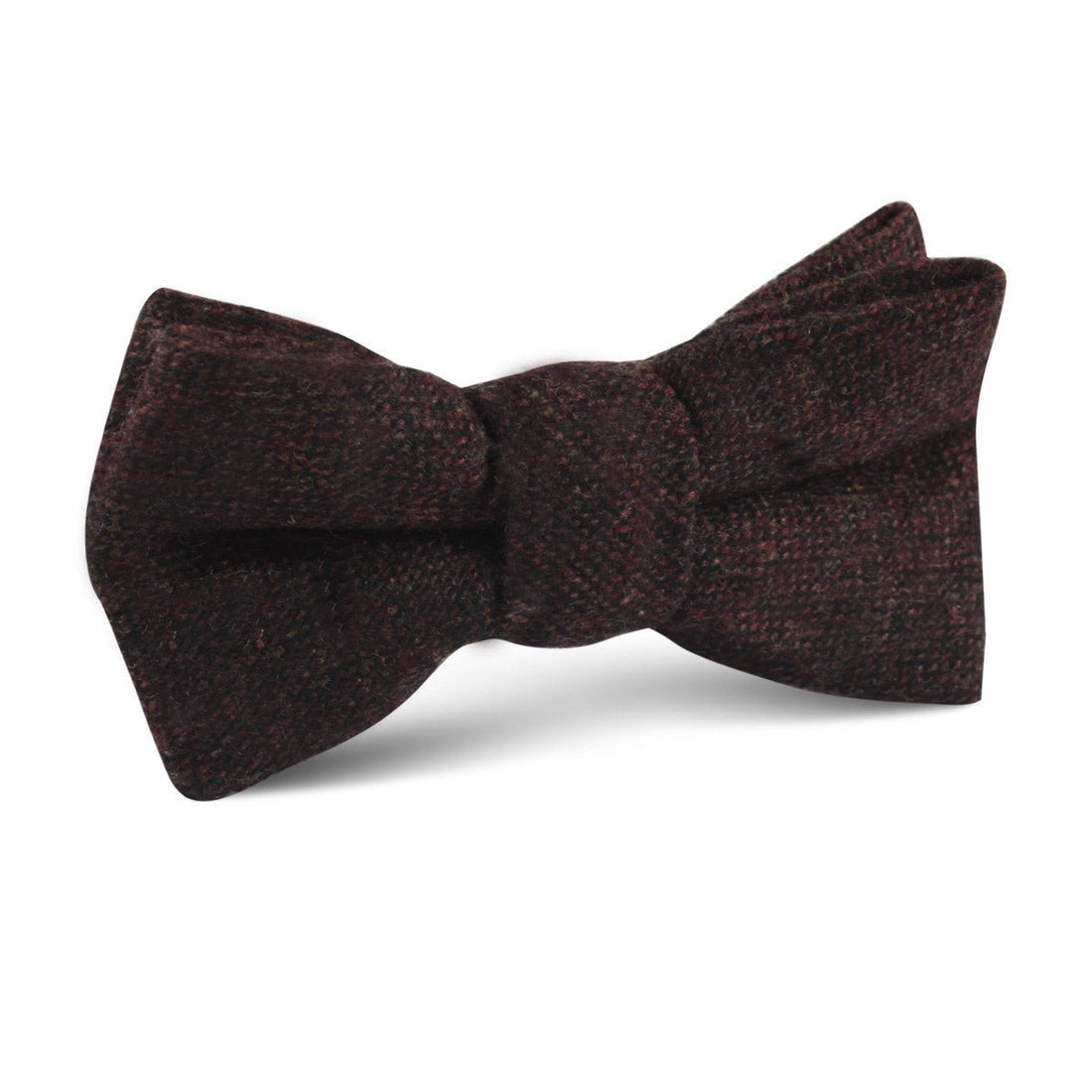 Rambouillet Donegal Brown Wool Kids Bow Tie