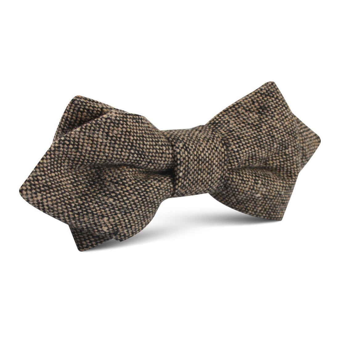 Raw Cocoa Sharkskin Diamond Bow Tie