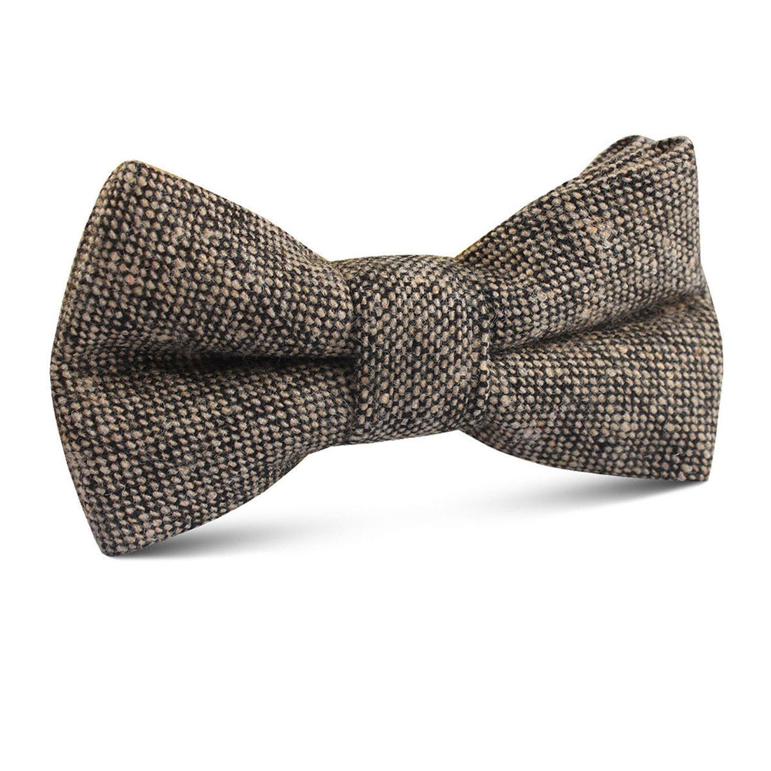 Raw Cocoa Sharkskin Kids Bow Tie