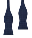 Kroc Blue Pin Dot Self Bow Tie