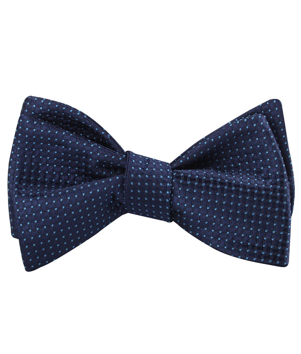 Kroc Blue Pin Dot Self Tied Bow Tie