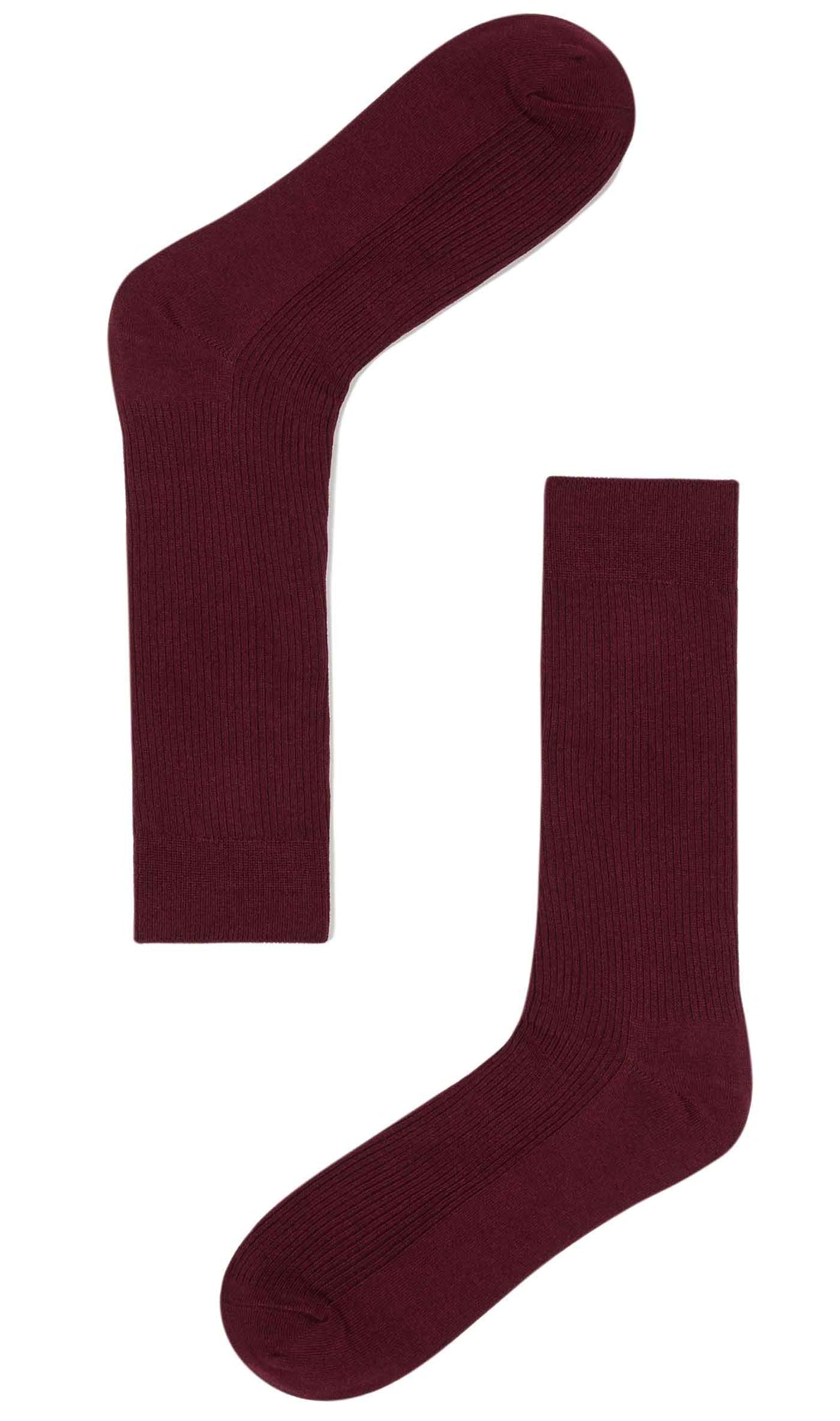 Red Wine Cotton-Blend Socks