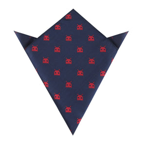 Red Pixel Monster Pocket Square