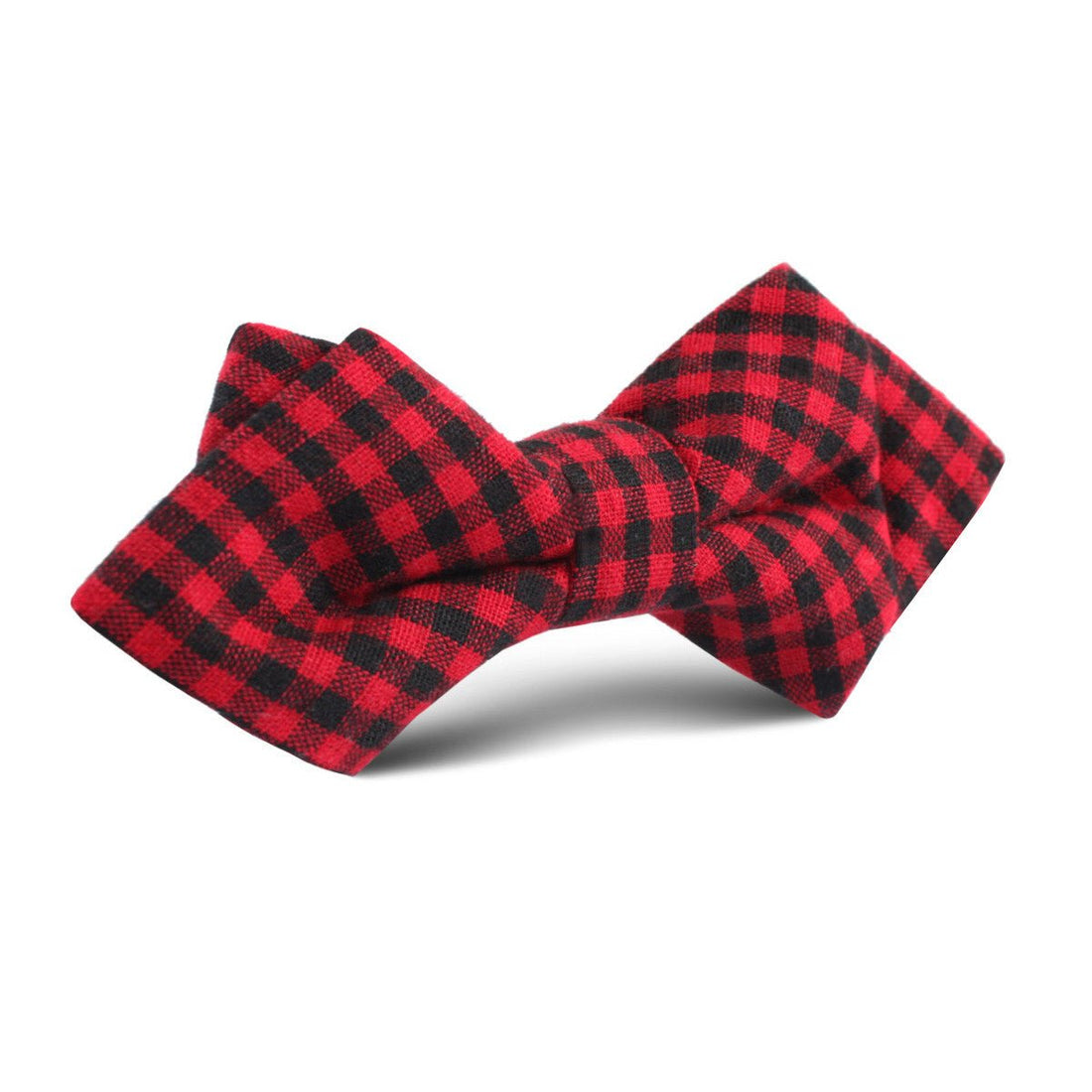 Red Belfast Gingham Diamond Bow Tie