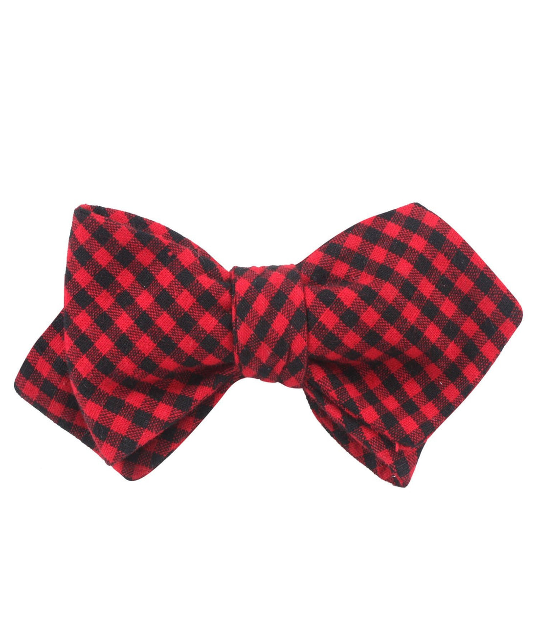 Red Belfast Gingham Diamond Self Bowtie