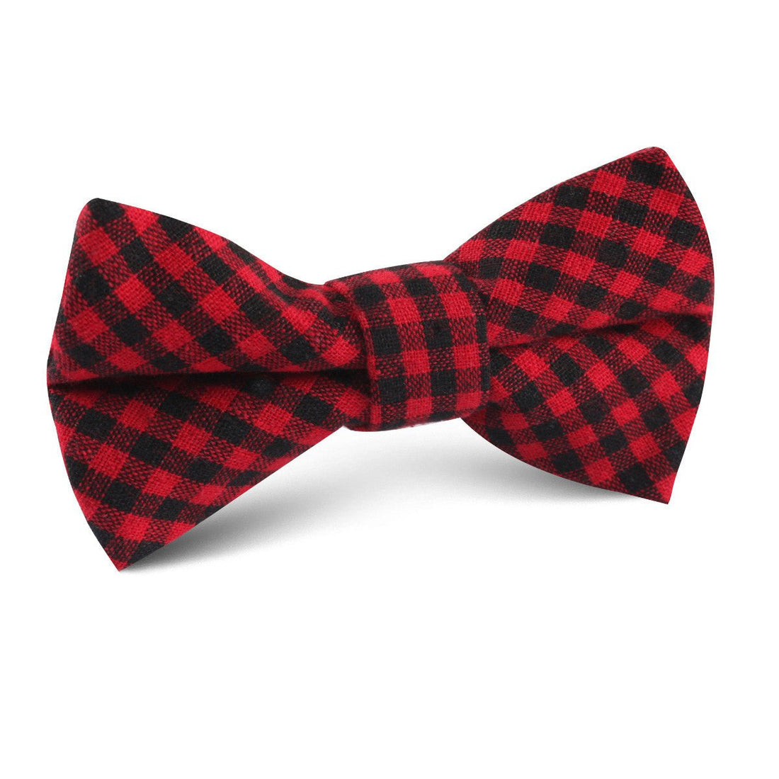 Red Belfast Gingham Kids Bow Tie