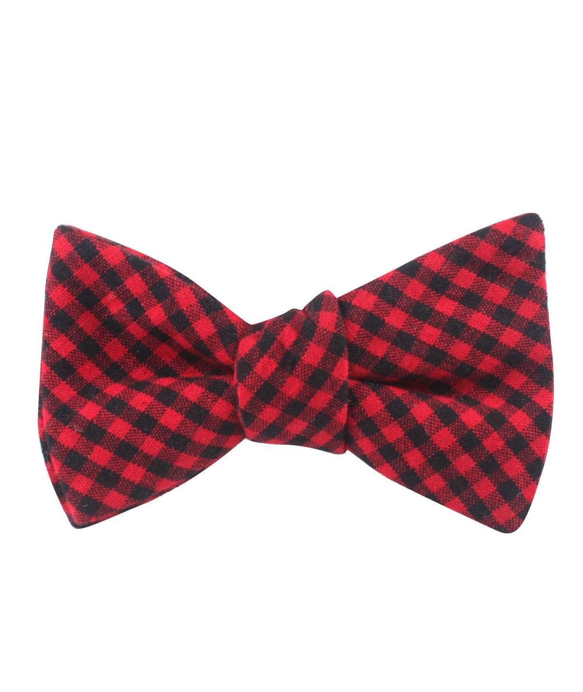 Red Belfast Gingham Self Tied Bowtie